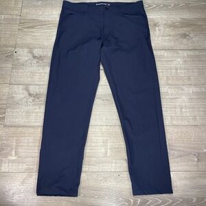 Western Rise Pants Mens 38x32/34 Navy Evolution‎ 2-Way Stretch Travel Nylon Flex